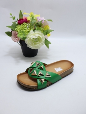 Klapki damskie na płaskim (36-41) DM-50 GREEN