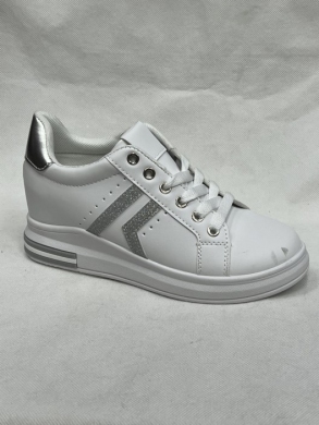 Buty sportowe damskie na płaskim (36-41) B026-29 WHITE