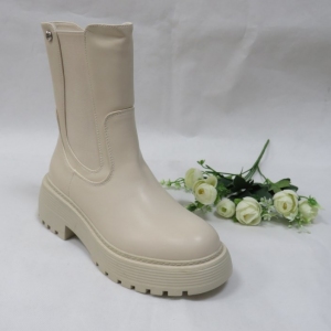 Botki damskie ocieplane na płaskim (36-41) JJ17 BEIGE