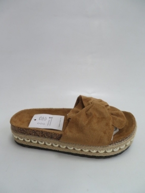 Klapki damskie na płaskim (36-41) 5532 CAMEL