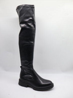 Kozaki damskie na płaskim (36-41) 9156 BLACK