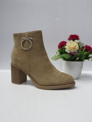 Botki damskie ocieplane na obcasie (36-41) BM116 KHAKI