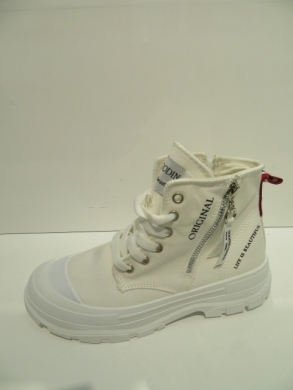 Trampki damskie na płaskim (36-41) GD-HR-32 WHITE