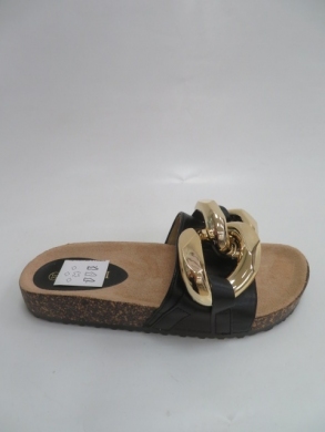 Klapki damskie na płaskim (36-41) 819-1 BLACK
