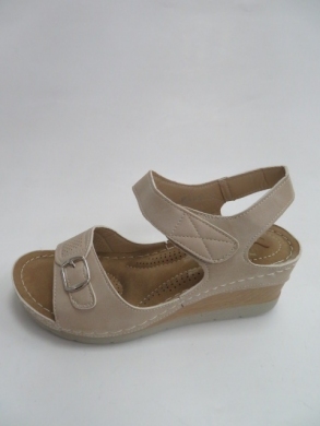 Sandały damskie na koturnie (36-41) 61686 BEIGE