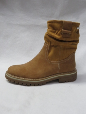 Botki damskie ocieplane na płaskim (36-41) C778 CAMEL