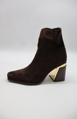 Botki damskie na obcasie (36-41) 2908A BROWN