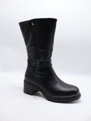 Kozaki damskie ocieplane na obcasie (36-41) M862-1 BLACK