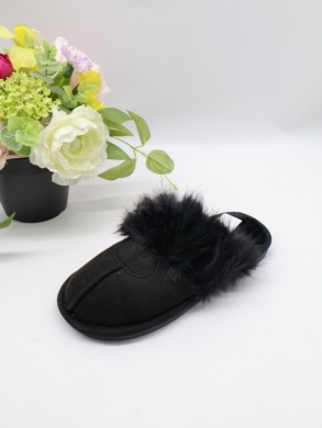 Kapcie damskie ocieplane (36-41) LX801 BLACK