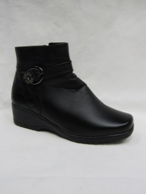 Botki damskie ocieplane na koturnie (37-42) B09 BLACK