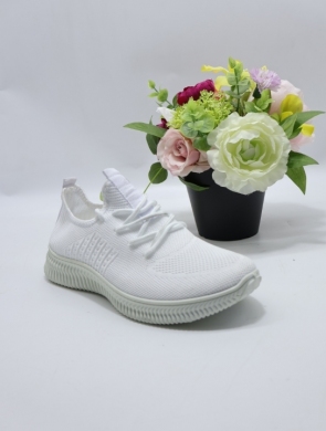 Buty sportowe damskie na płaskim (36-41) G8393-2 WHITE
