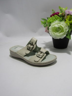 Klapki damskie na płaskim (36-41) 010-5 BEIGE