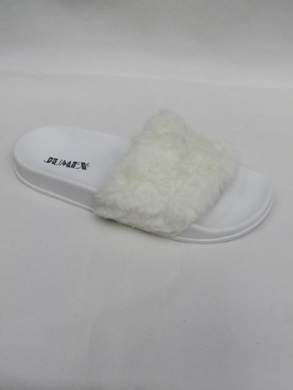 Klapki damskie z futerkiem (36-41) 44525 WHITE