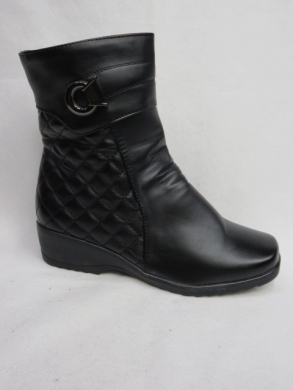 Botki damskie ocieplane na koturnie (39-43) C10 BLACK