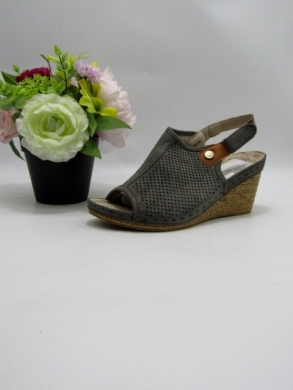 Sandały damskie na koturnie (36-41) 7AA225 D.GREY