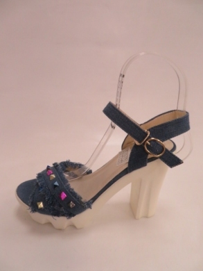 Sandały damskie na obcasie (36-41) F8-1 BLUE