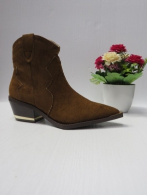 Botki damskie na obcasie (36-41) 2773 BROWN