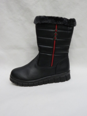 Kozaki damskie ocieplane na płaskim (39-43) DJ25-1 BLACK