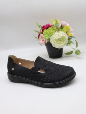 Półbuty damskie na płaskim (36-42) 6265-1 BLACK