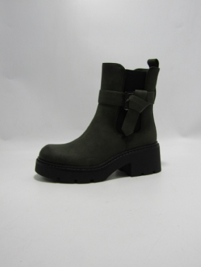 Botki damskie ocieplane na obcasie (36-41) 7525 GREEN