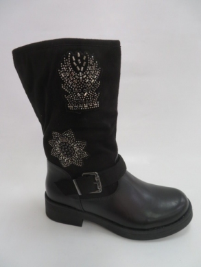 Kozaki damskie jesienne na płaskim (36-41) LN-20 BLACK