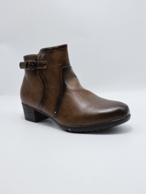 Botki damskie ocieplane na obcasie (36-41) 61707 BROWN