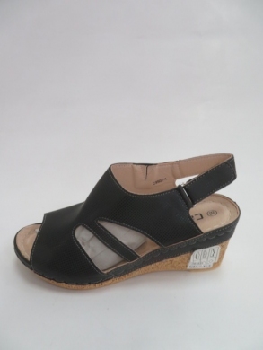 Sandały damskie na koturnie (36-41) C9907-1 BLACK