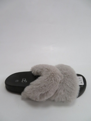 Klapki damskie z futerkiem (36-41) LS-39 GREY