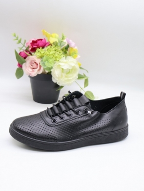 Półbuty damskie na płaskim (36-41) 81216-1 BLACK
