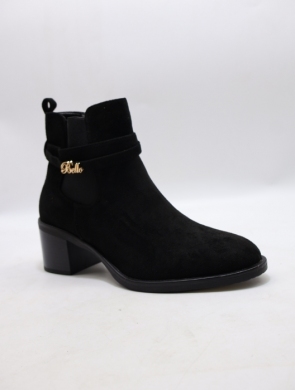 Botki damskie ocieplane na obcasie (36-41) 2617 BLACK