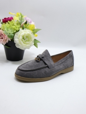 Mokasyny damskie na płaskim (36-41) N630 GREY
