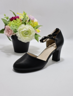 Czółenki damskie na obcasie (36-41) 9876 BLACK