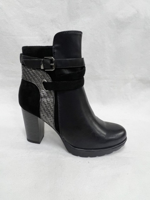 Botki damskie ocieplane na obcasie (36-41) 9707 BLACK
