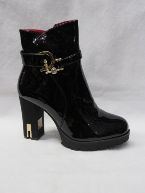 Botki damskie ocieplane na obcasie (36-41) 88321 BLACK
