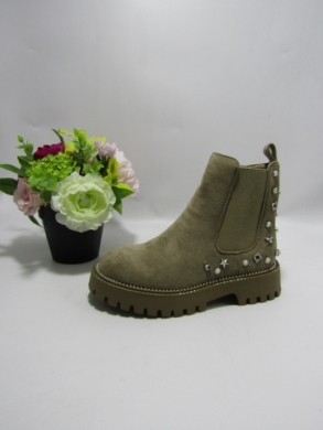 Botki damskie na płaskim (36-41) 9678A-1 KHAKI