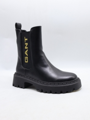 Botki damskie ocieplane na płaskim (36-41) 2398 BLACK