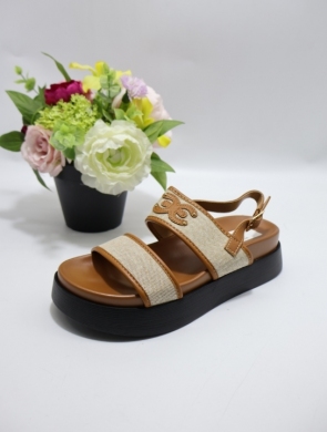 Sandały damskie na płaskim (36-41) S937 CAMEL