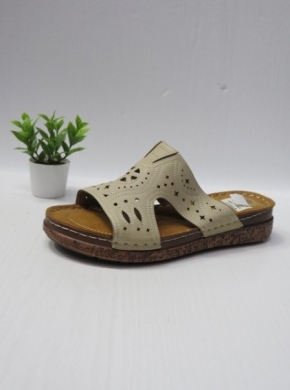 Klapki damskie na płaskim (36-41) 2505-5 BEIGE