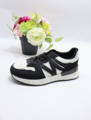 Buty sportowe damskie na płaskim (36-41) 1726 BLACK