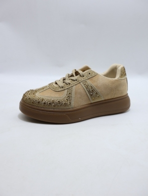 Buty sportowe damskie na płaskim (36-41) WX-185 KHAKI