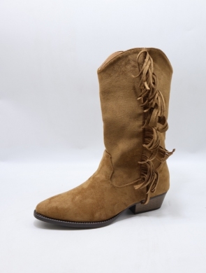 Kozaki damskie na płaskim (36-41) DF060 CAMEL
