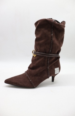 Kozaki damskie na szpilce (36-41) 2867 BROWN