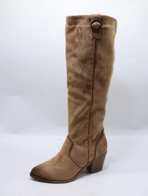 Kozaki damskie na obcasie (36-41) 9588 CAMEL