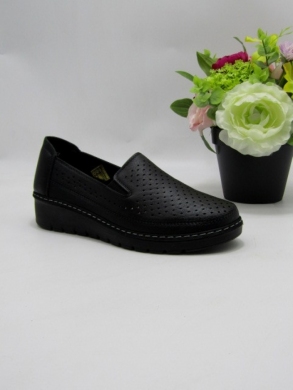 Półbuty damskie na płaskim (36-41) 23T011 BLACK