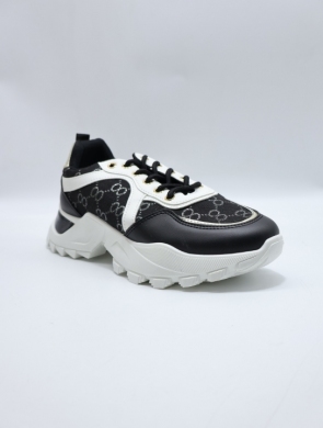 Buty sportowe damskie na płaskim (36-41) S072 BLACK