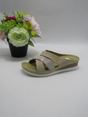 Klapki damskie na płaskim (36-41) N24-1061 BEIGE