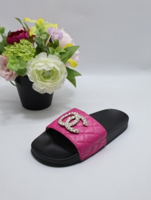 Klapki damskie na płaskim (36-41) 331 PLUM/BL