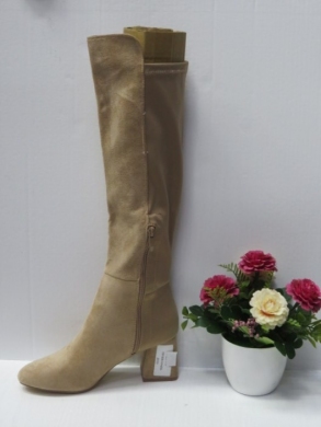 Kozaki damskie na obcasie (36-41) 9329-01 KHAKI