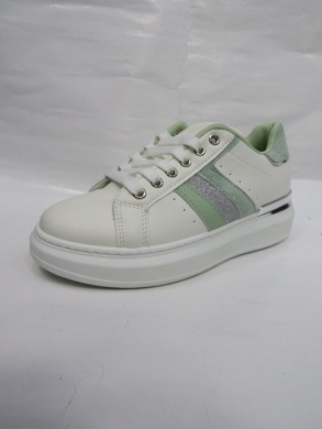 Buty sportowe damskie na płaskim (36-41) B992 WHITE/GREEN
