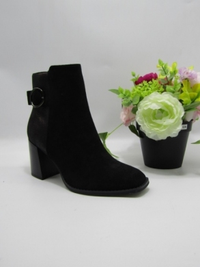 Botki damskie ocieplane na obcasie (36-41) JW199 BLACK